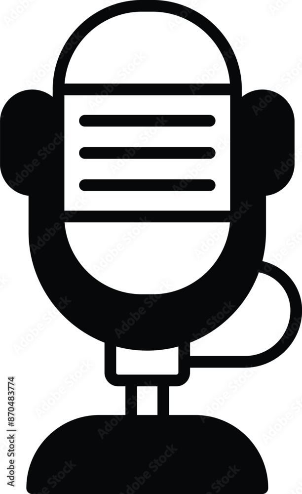 A microphone with a microphone cord A microphone with a microphone cord