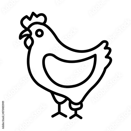 Hen line icon