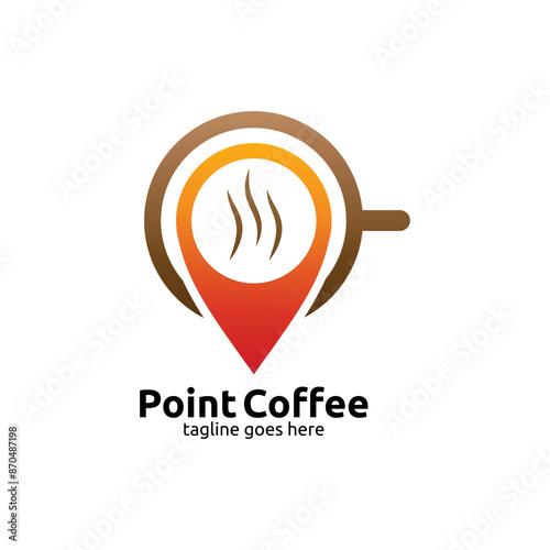 Point coffee logo design template