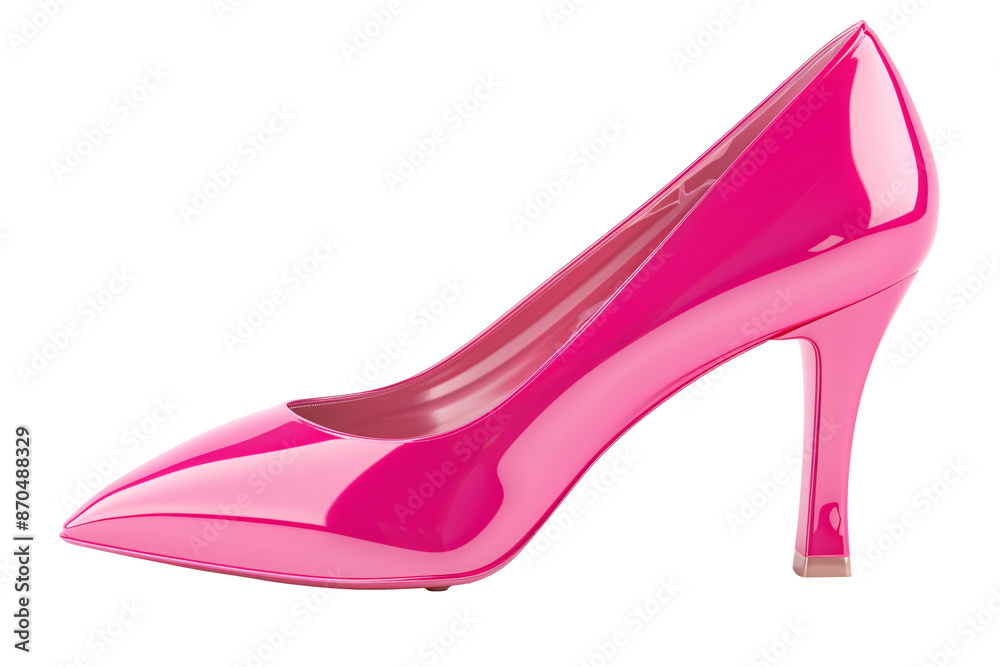 a pink high heeled shoe a pink high heeled shoe