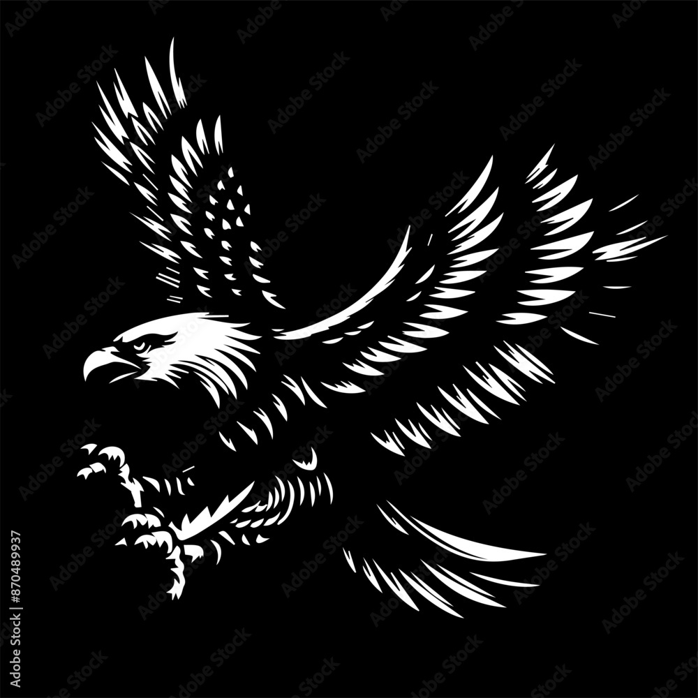Obraz premium black and white eangle wings