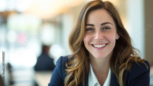 Successful Business Strategy: Smiling Woman in Board Meeting
