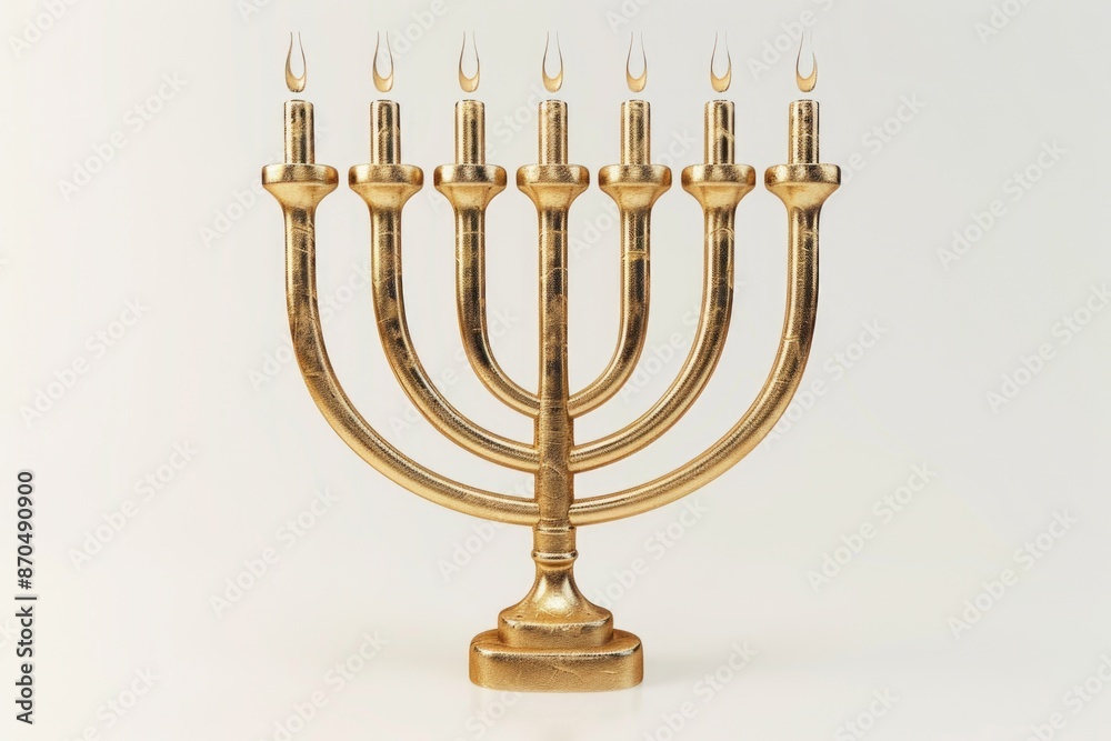 Jewish menorah with five candles Jewish menorah with five candles