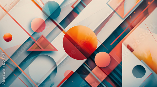 Abstract geometric shapes background. Colorful multicolored shapes.