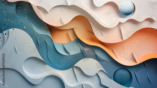 Abstract colorful geometric wave background.