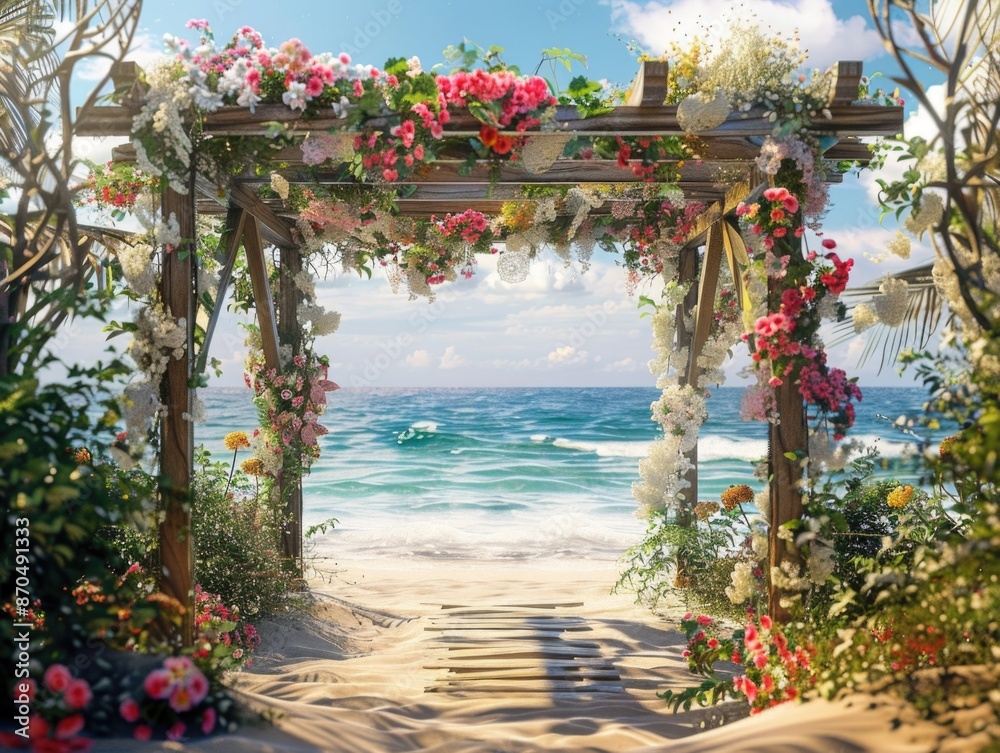 Fototapeta premium Wooden Arch by Ocean