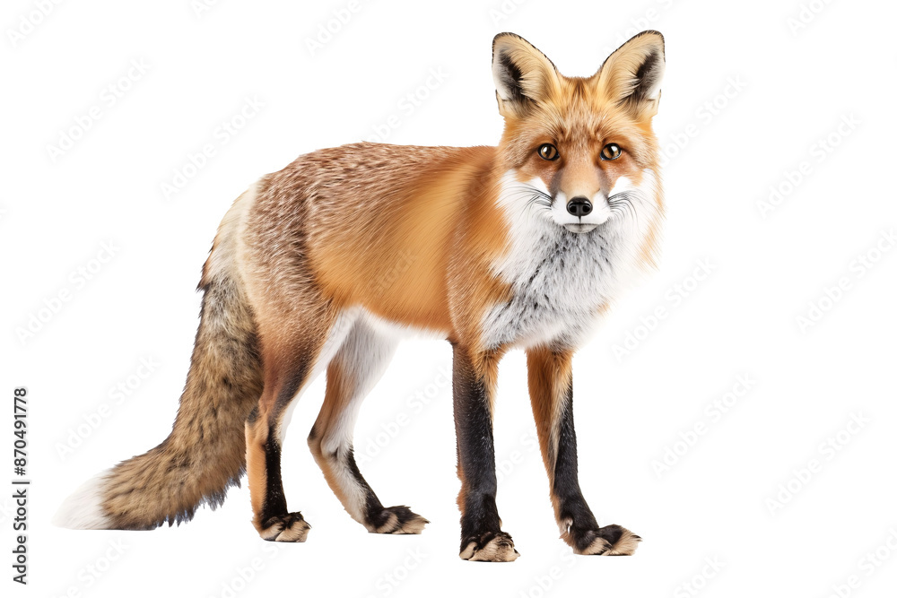 Obraz premium a fox standing on a white background