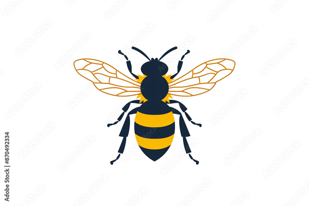 a bee with wings and wings