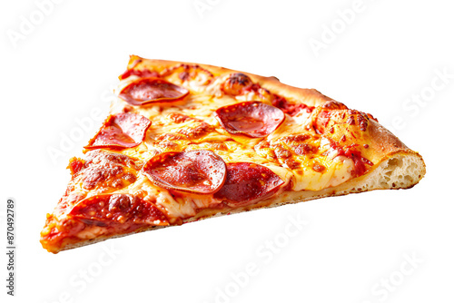 a slice of pepperoni pizza photo