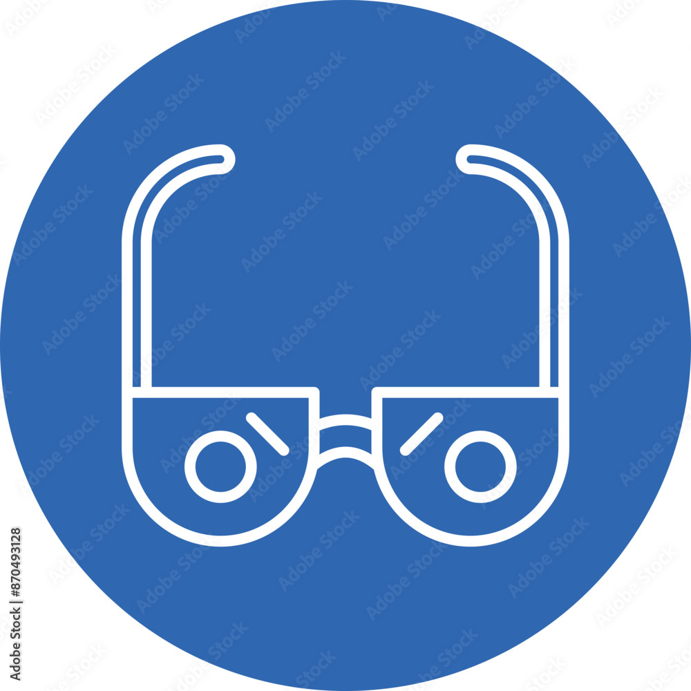 Sunglasses line circle icon Sunglasses line circle icon