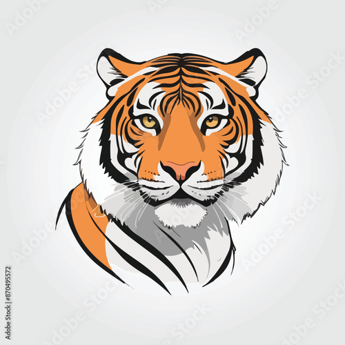 Detailed Vector of Tiger Head