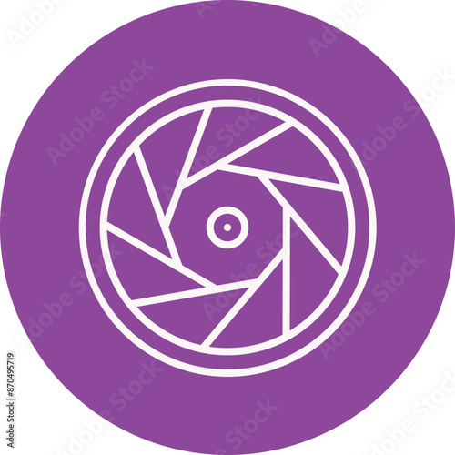 Diaphragm line circle icon