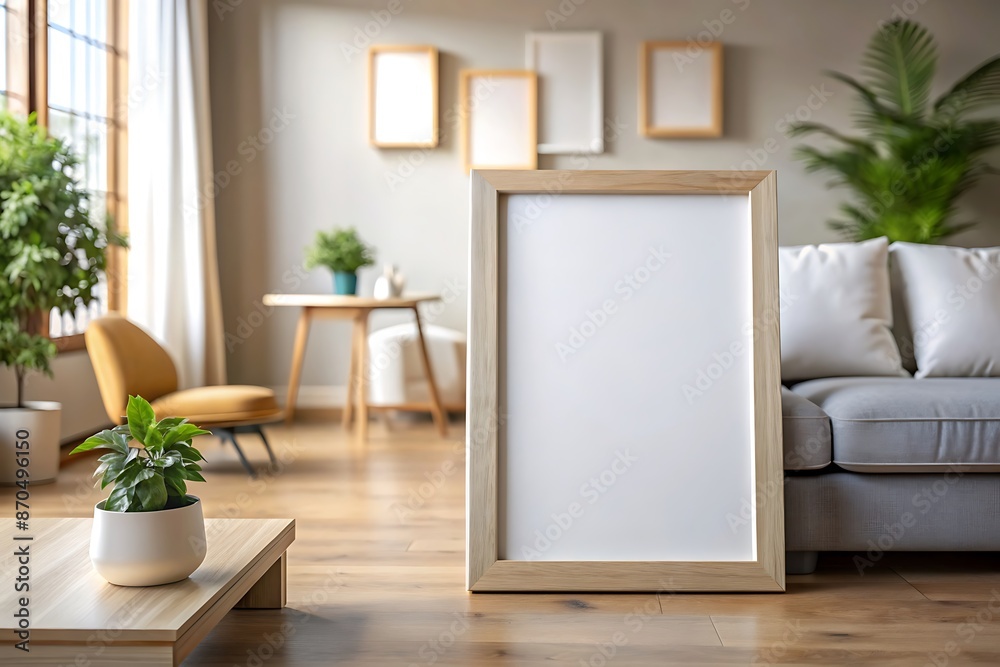 Mockup of a Picture Frame in a Living Room. Mockup of a Picture Frame in a Living Room.
