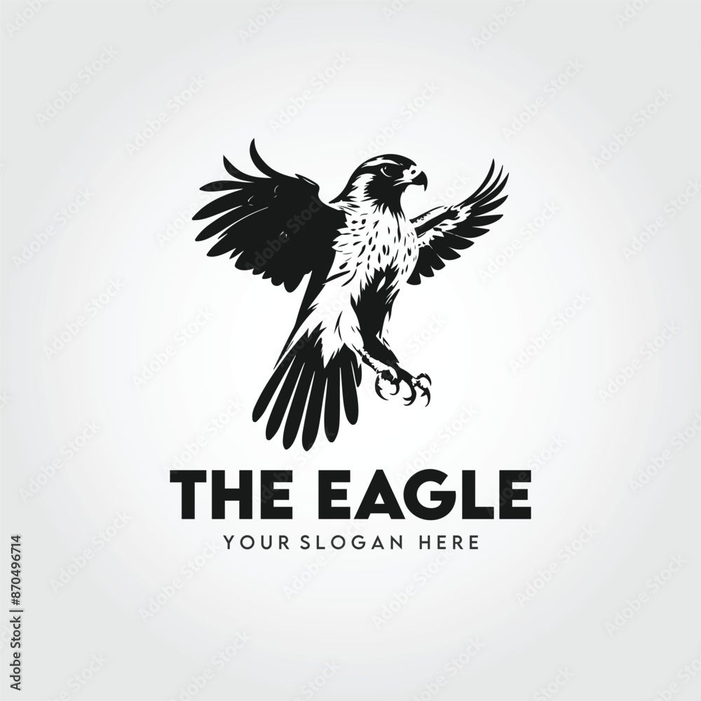 Fototapeta premium Powerful Eagle Logo Design with Majestic Wings