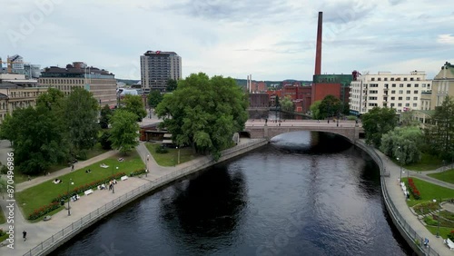 Tampere City Center on a Cloudy Summer Day, Finland