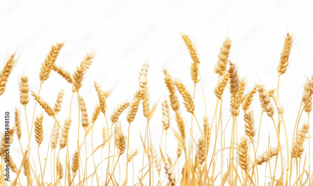Horizontal wheat ears isolated on a white background with clipping path. Full Depth of field Horizontal wheat ears isolated on a white background with clipping path. Full Depth of field