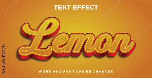 Lemon editable text effect