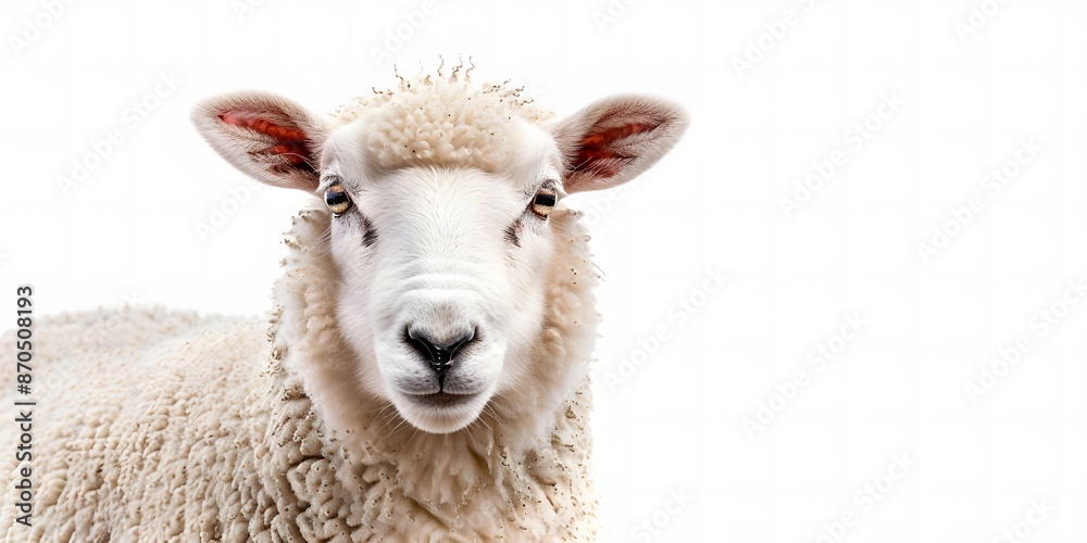 healthy sheep white background healthy sheep white background