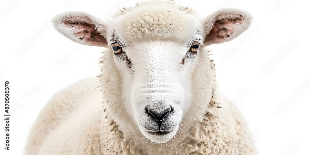 Obraz premium front view of the sheep's face