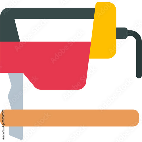 Vector Icon Fretsaw, Construction And Tools, Carpentry, Technology, Tools And Utensils