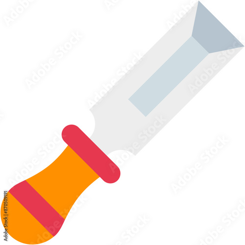 Vector Icon Chisel, Wood Chisel, Construction Tool, Carpentry, Home Repair