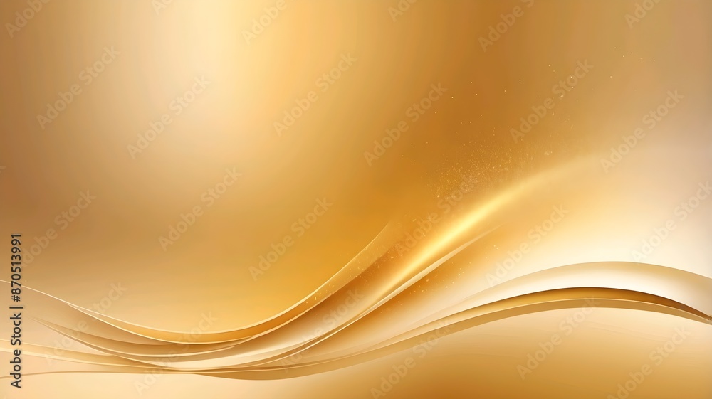 Obraz premium Gold gradient blurred background with soft glowing backdrop, background texture for design