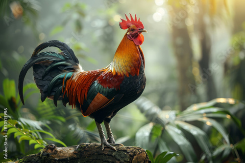 Wallpaper Mural Rooster in a Lush Forest Setting Torontodigital.ca