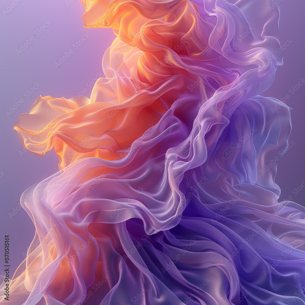 Obraz premium Rainbow colored wave abstract painting