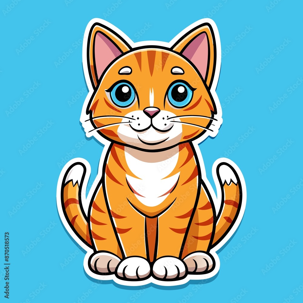 Fototapeta premium A cute pet kitten. a kind look of a kitten on a studio background.