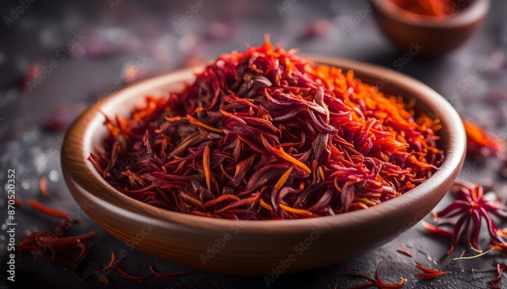 Raw Organic Red Saffron Spice in a Bowl
Raw Organic Red Saffron Spice in a Bowl