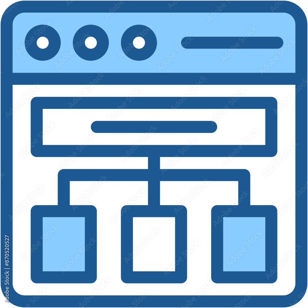 Vector Icon Sitemap, SEO SEM, Hierarchical Structure, Browser, Web Vector Icon Sitemap, SEO SEM, Hierarchical Structure, Browser, Web