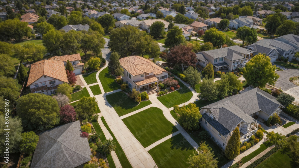 Modern Residential Neighborhood in HDR UHD 64K: Drone Aerial Photography Modern Residential Neighborhood in HDR UHD 64K: Drone Aerial Photography