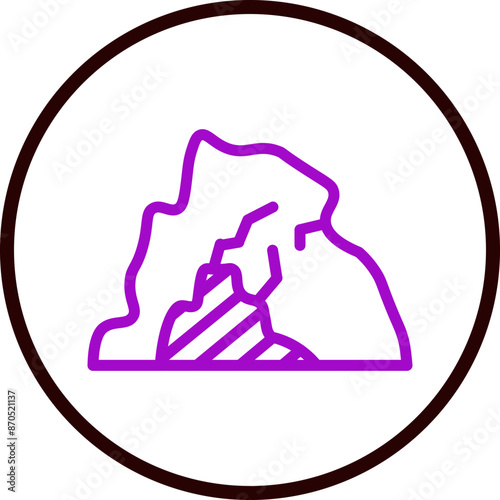 cave Vector Line Purple Circle Black