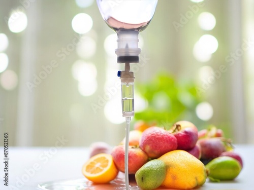 Iv drip vitamin  treatment concept .