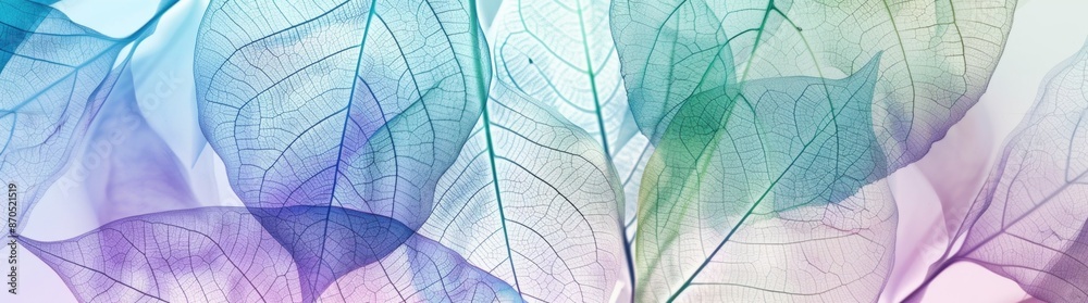 A digital art of transparent leaf veins in various shades A digital art of transparent leaf veins in various shades