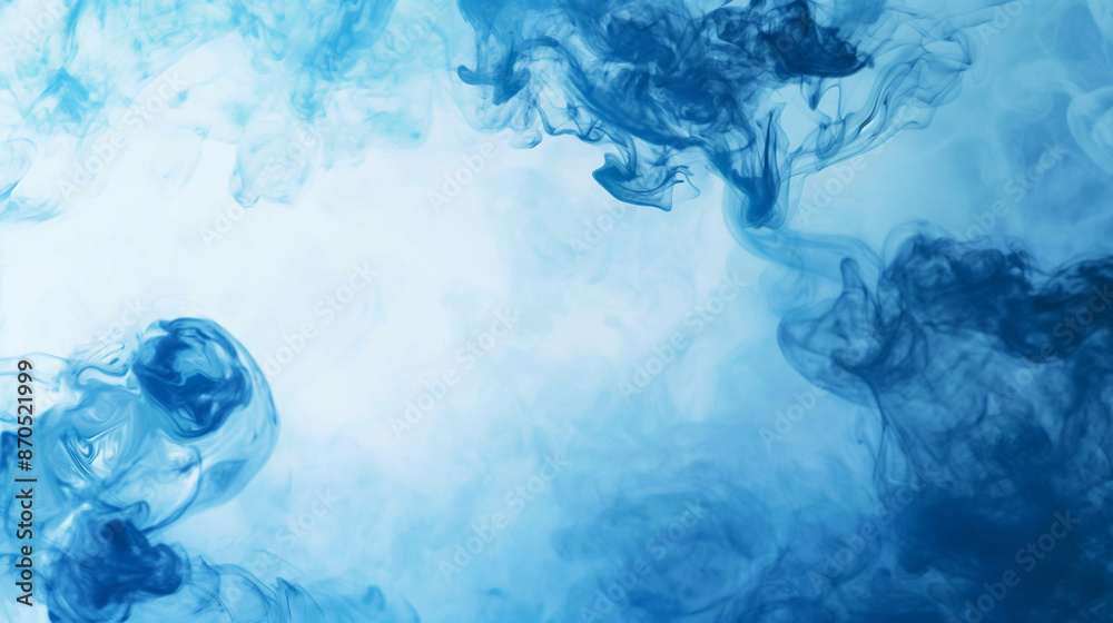 Abstract Blue Smoke on a Light Background Abstract Blue Smoke on a Light Background
