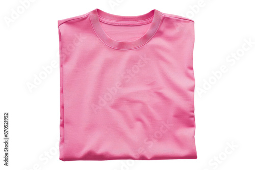 Pink t shirt isolated on transparent background