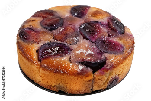 Plum cake isolated on transparent background