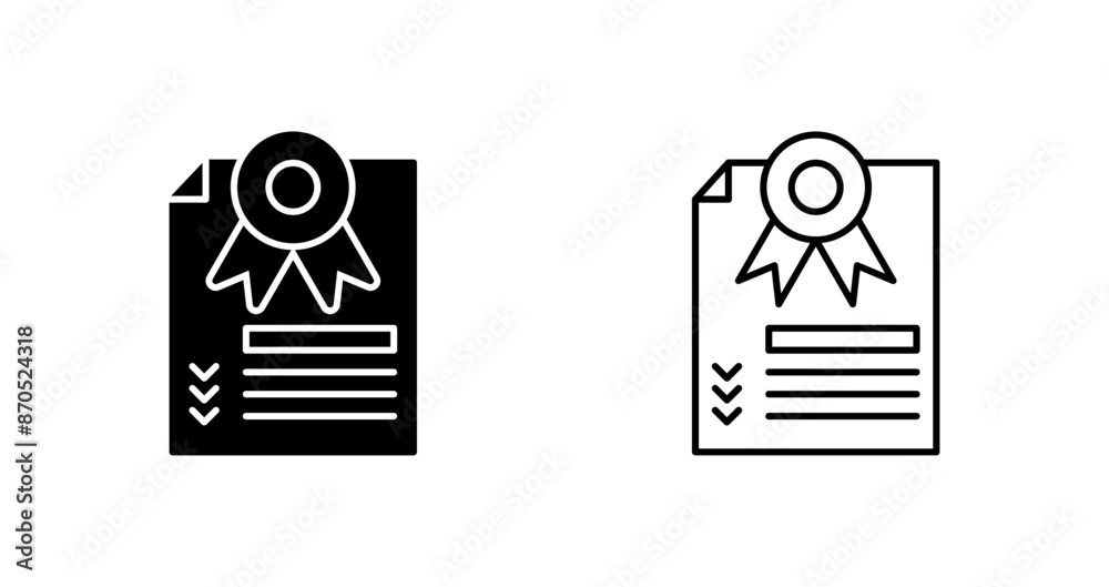 certificate Vector Icon certificate Vector Icon