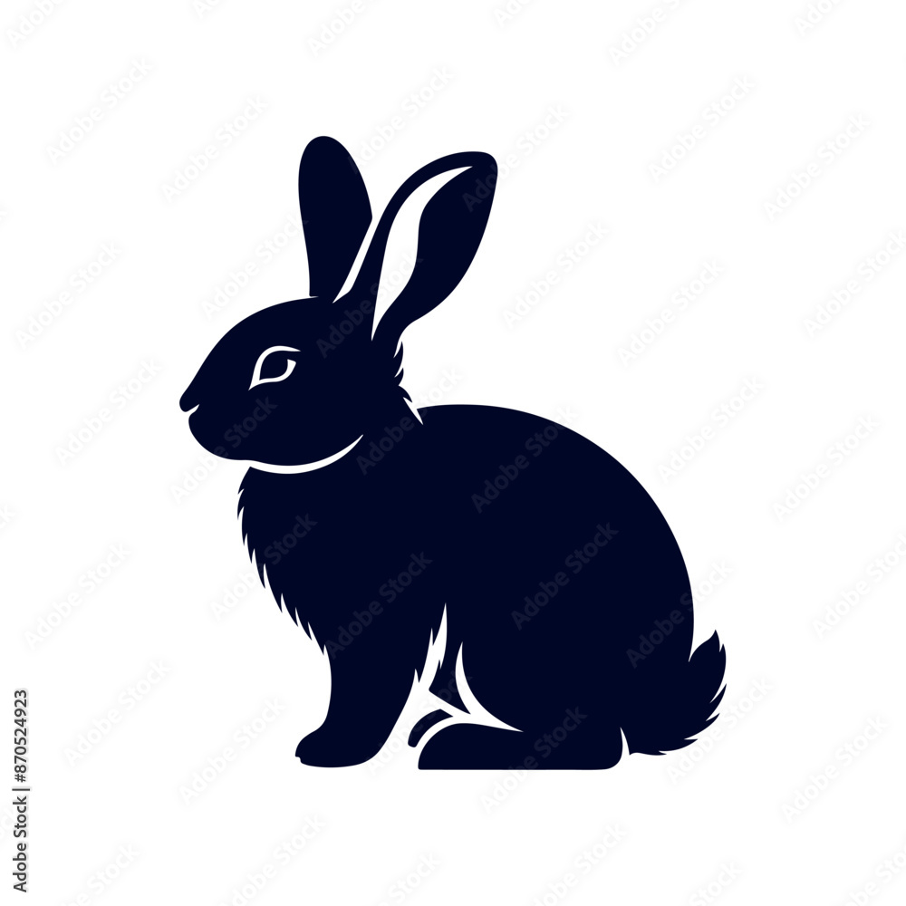 vector rabbit black silhouette icon design illustration template vector rabbit black silhouette icon design illustration template