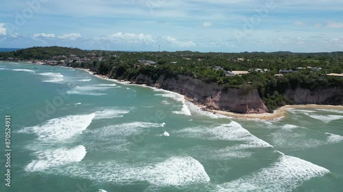 Chapadão na Praia de Pipa, Baia dos Golfinhos no estado do Rio Grande do Norte, Nordeste do Brasil. (Chapadão on Pipa Beach, Baia dos Golfinhos in the state of Rio Grande do Norte, Northeast Brazil)