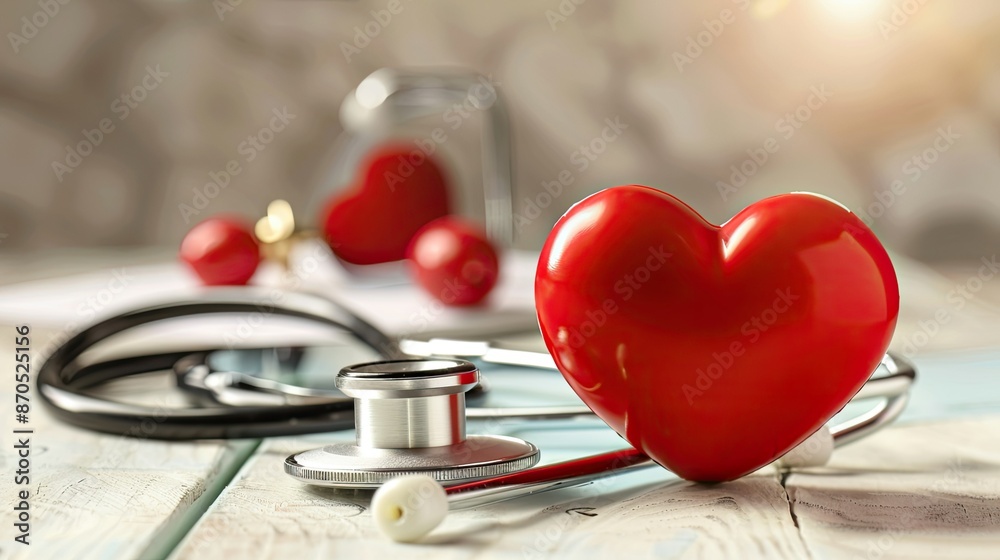 heart love shape with doctor physician's stethoscope on background heart love shape with doctor physician's stethoscope on background