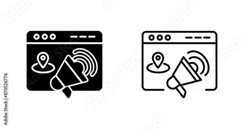 Location Web Advertising Vector Icon