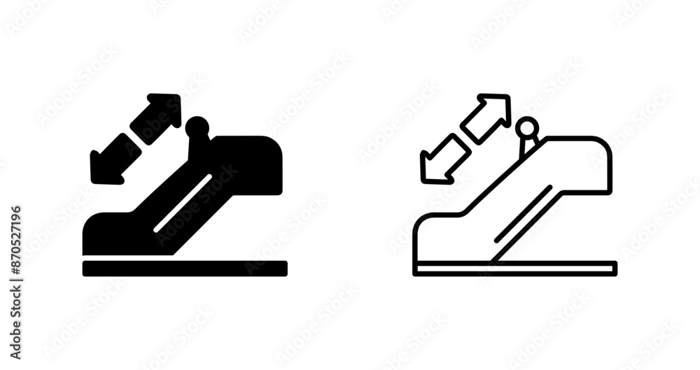 Horizontal Escalator Vector Icon Horizontal Escalator Vector Icon