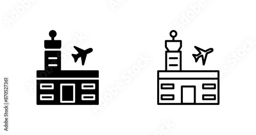 Airport Building Vector Icon