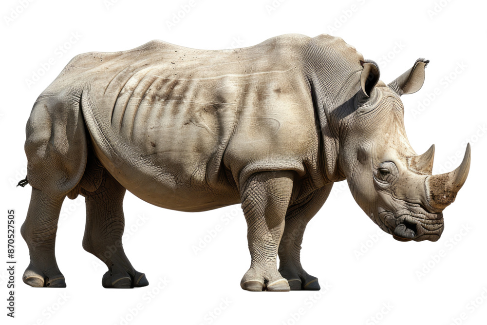 Fototapeta premium Rhino isolated on transparent background
