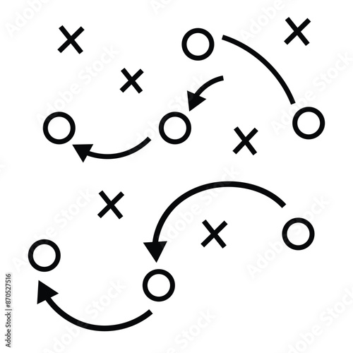 Strategy, football icon. Simple line, outline vector elements of soccer for UI and UX, website or mobile application on white background.