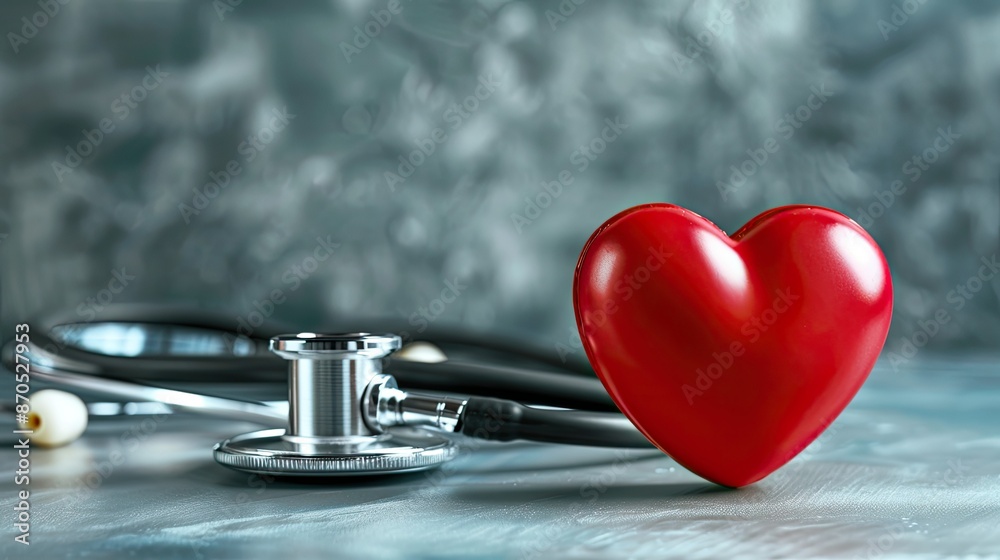 heart love shape with doctor physician's stethoscope on background heart love shape with doctor physician's stethoscope on background