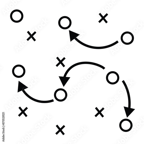 Strategy, football icon. Simple line, outline vector elements of soccer for UI and UX, website or mobile application on white background.