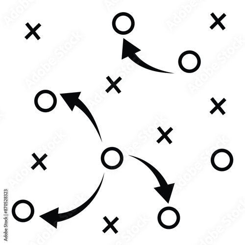Strategy, football icon. Simple line, outline vector elements of soccer for UI and UX, website or mobile application on white background.